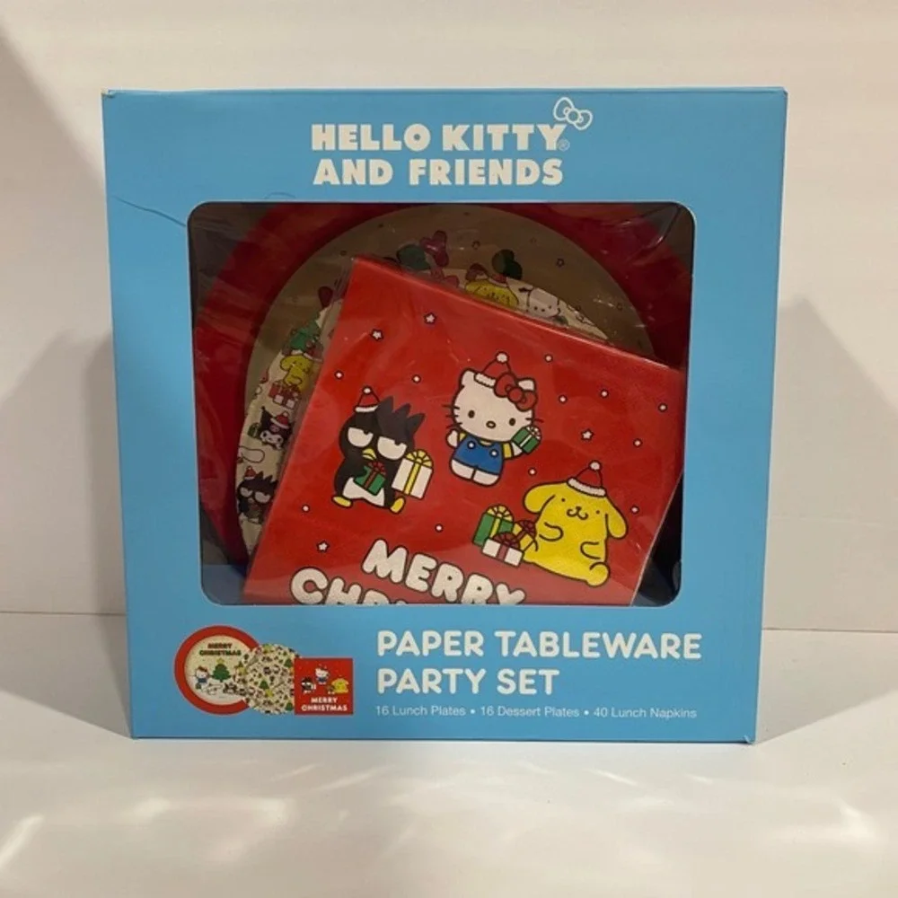 Hello Kitty And Friends Paper‎ Tableware Party Set Christmas Plates Napkins